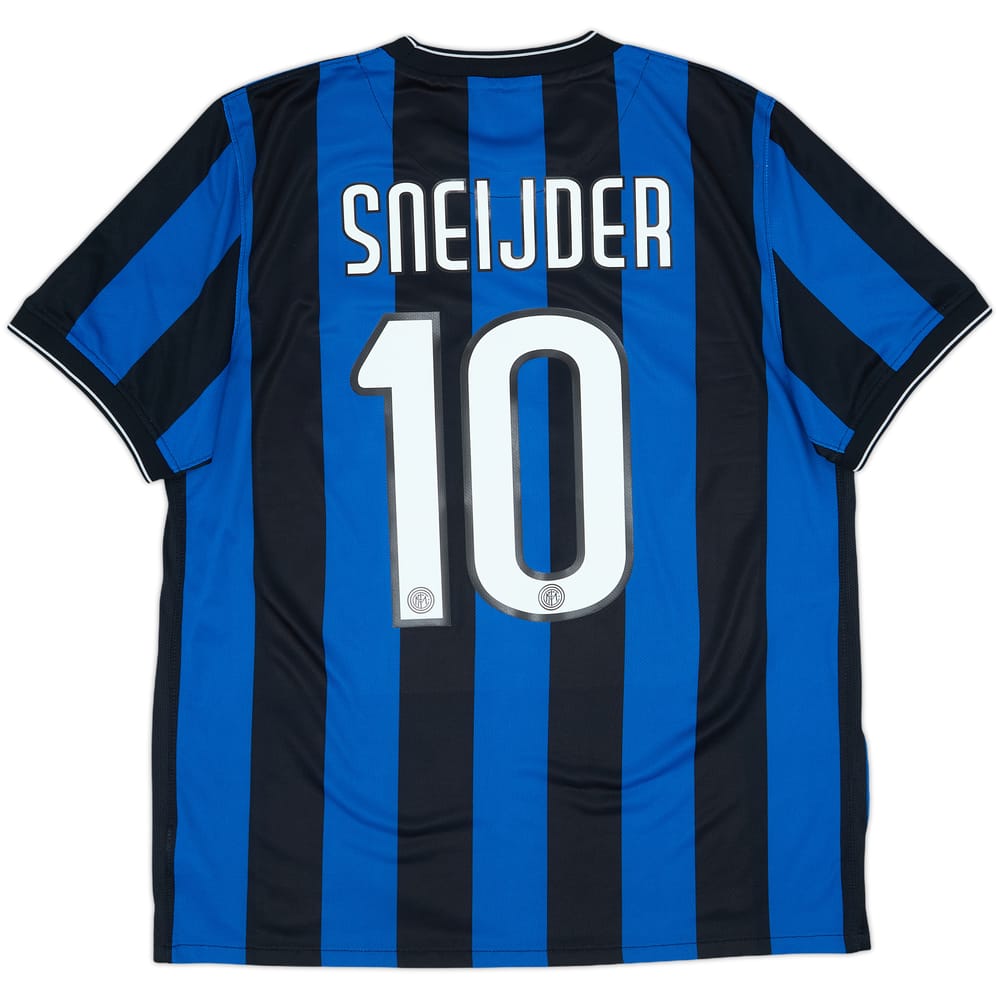 2009-10 Inter Milan Home Shirt Sneijder #10 - 9/10 - (L)