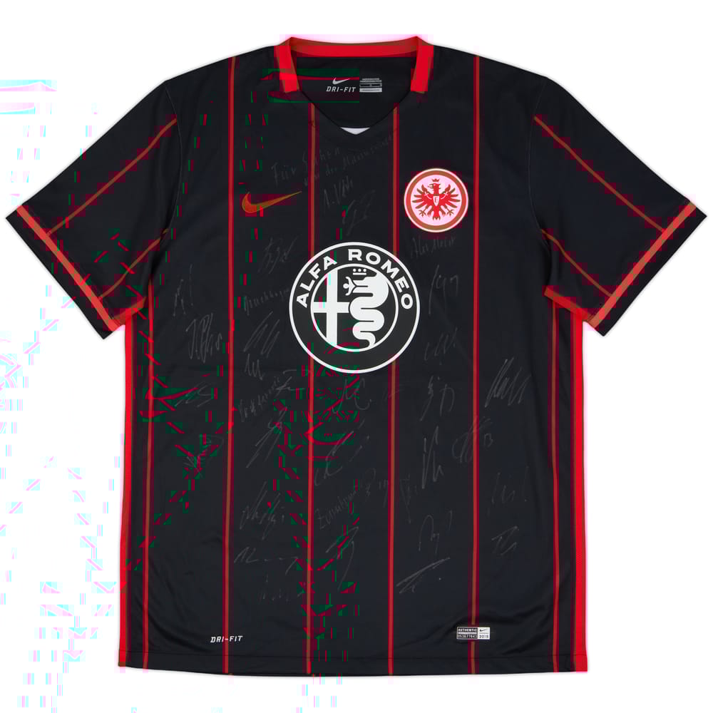 2015-16 Eintracht Frankfurt Squad Signed Home Shirt - 9/10 - (L)
