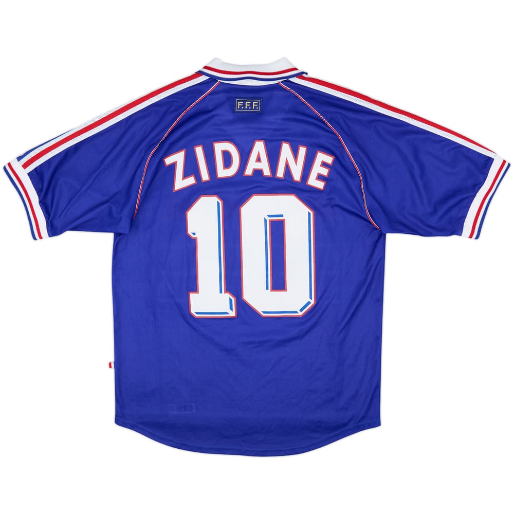 1998-00 France Home Shirt Zidane #10 - 8/10 - (M)