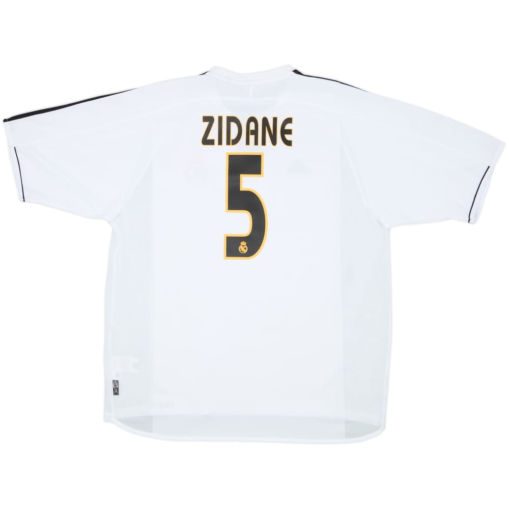 2003-04 Real Madrid Home Shirt Zidane #5 - 9/10 - (XL)