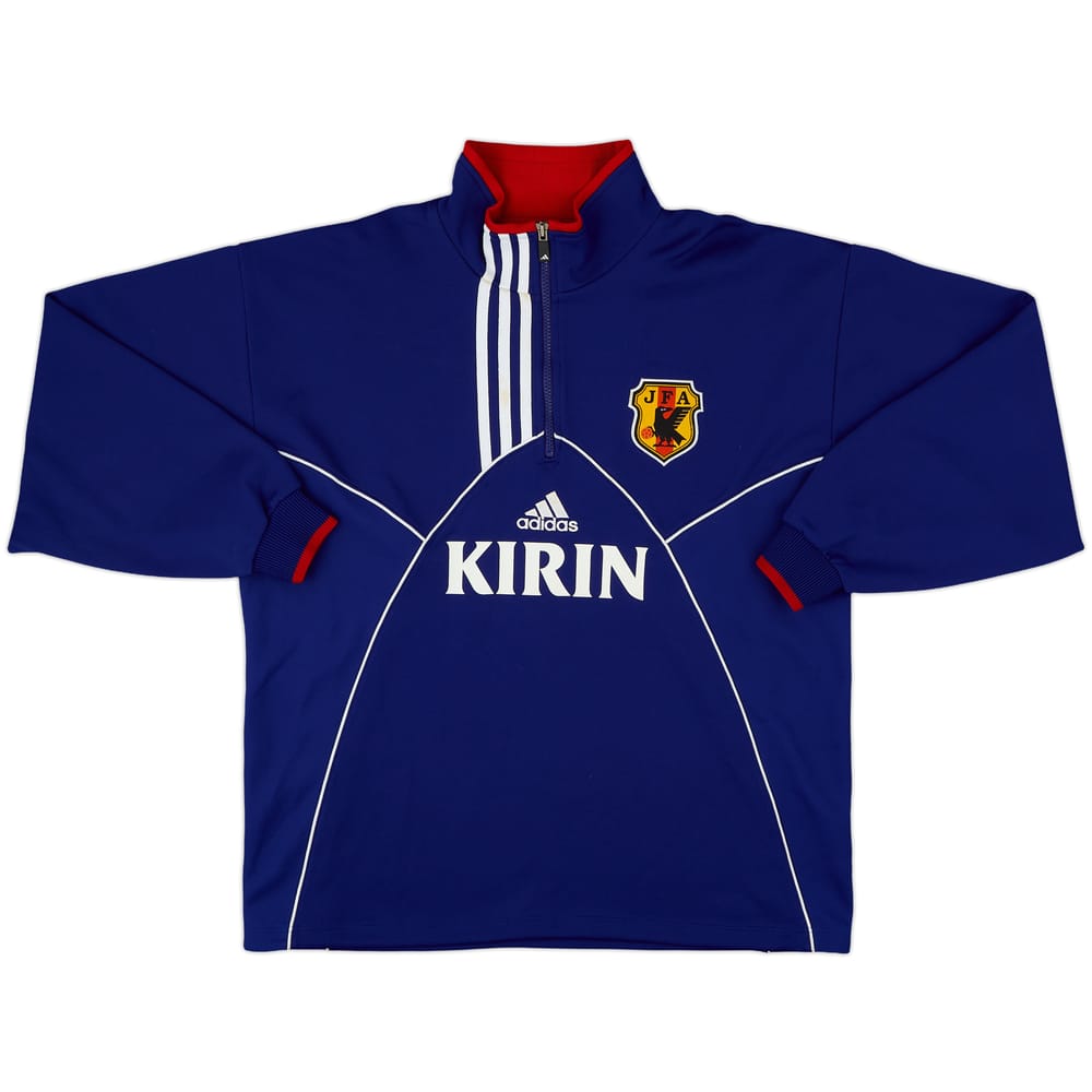 2000-01 Japan Player Issue adidas 1/4 Zip Drill Top - 9/10 - (L)