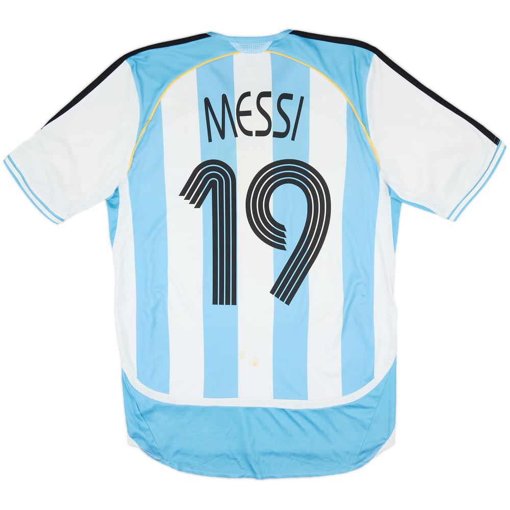 2005-07 Argentina Home Shirt Messi #19 - 5/10 - (S)