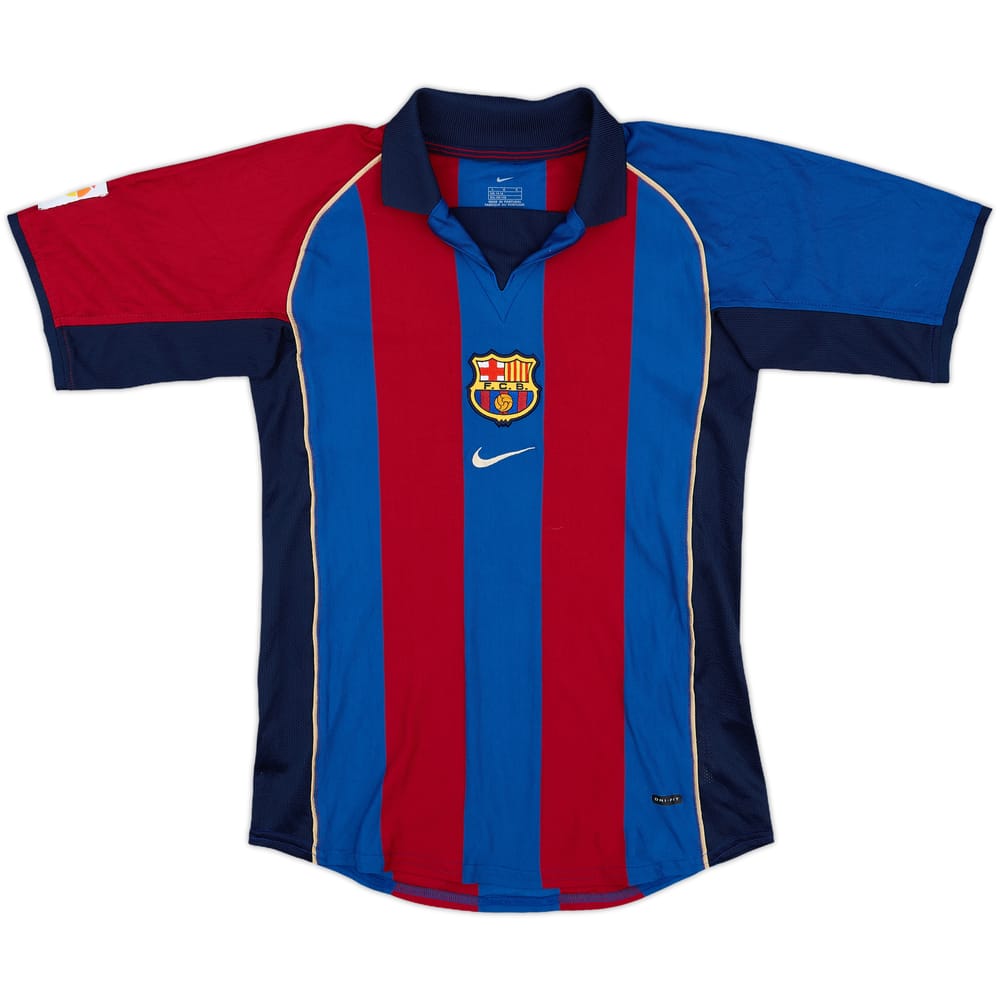 2001-02 Barcelona Home Shirt - 10/10 - (L.Boys)