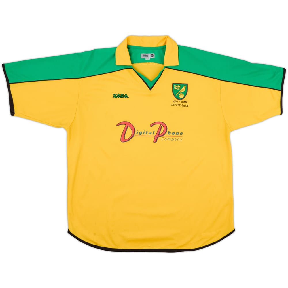2001-03 Norwich Centenary Home Shirt - 7/10 - (XL)