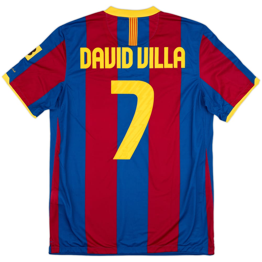 2010-11 Barcelona Home Shirt David Villa #7 - 8/10 - (L)