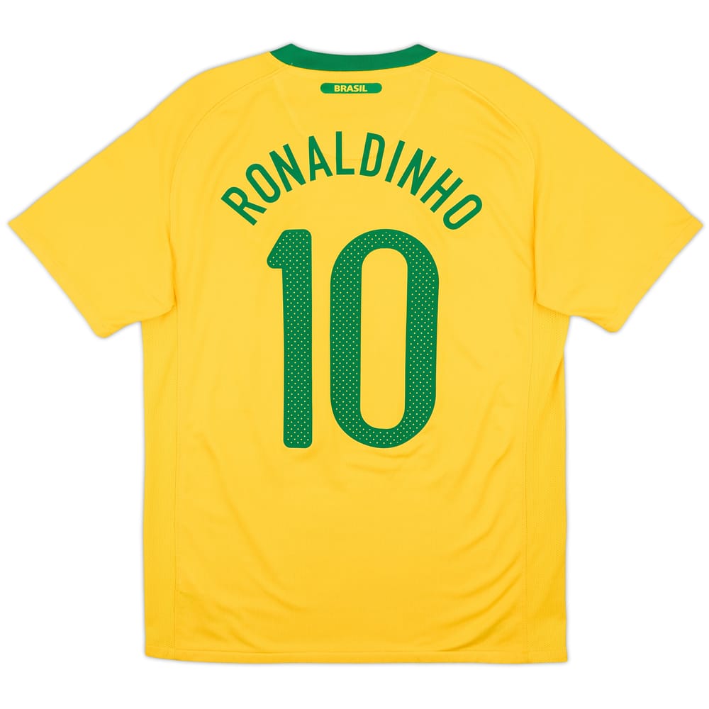 2010-11 Brazil Home Shirt Ronaldinho #10 - 7/10 - (M)