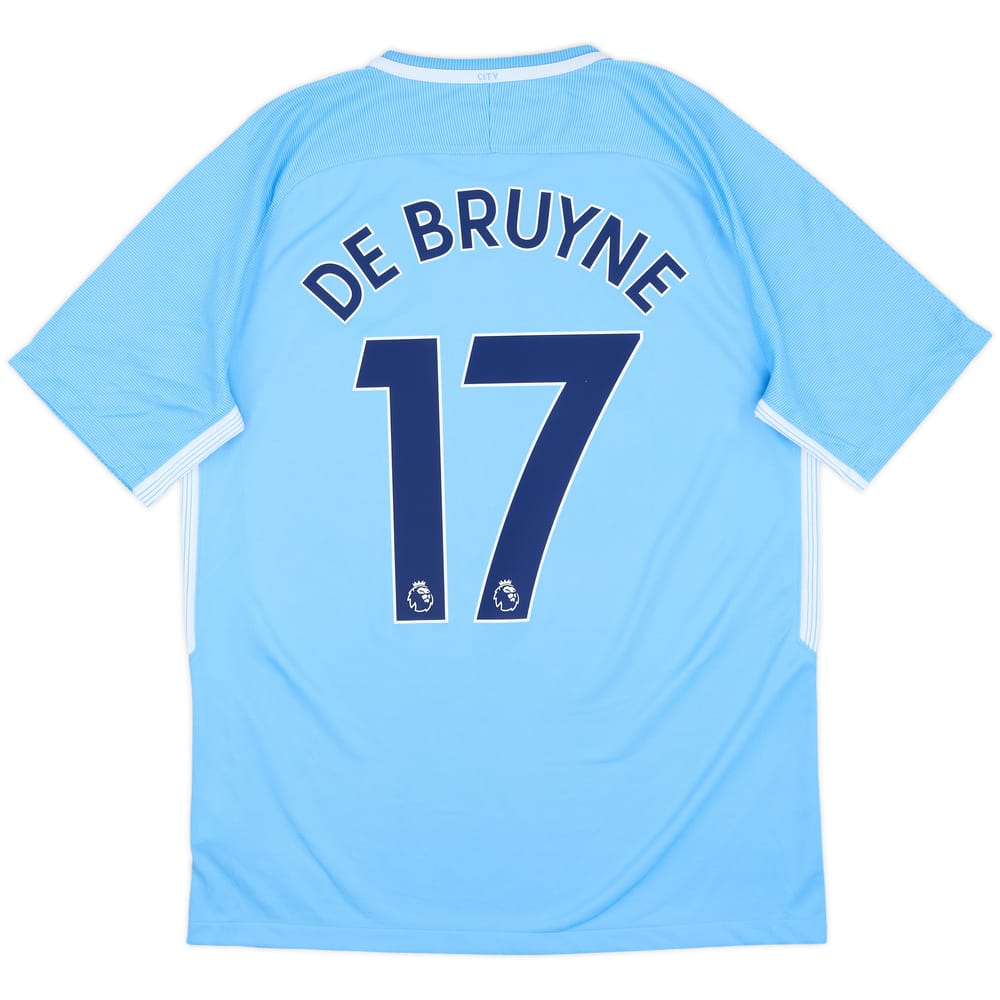 2017-18 Manchester City Home Shirt De Bruyne #17 - 9/10 - (M)