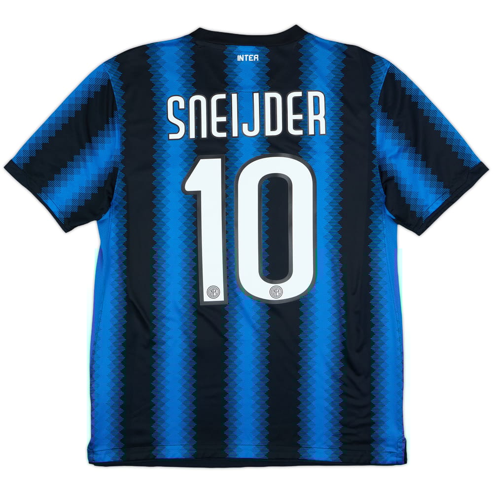 2010-11 Inter Milan Home Shirt Sneijder #10 - 8/10 - (M)