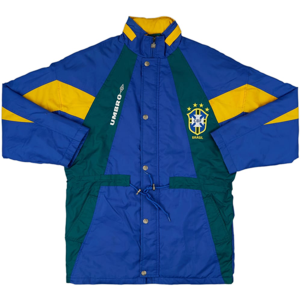 1994-96 Brazil Umbro Padded Bench Coat - 8/10 - (S)
