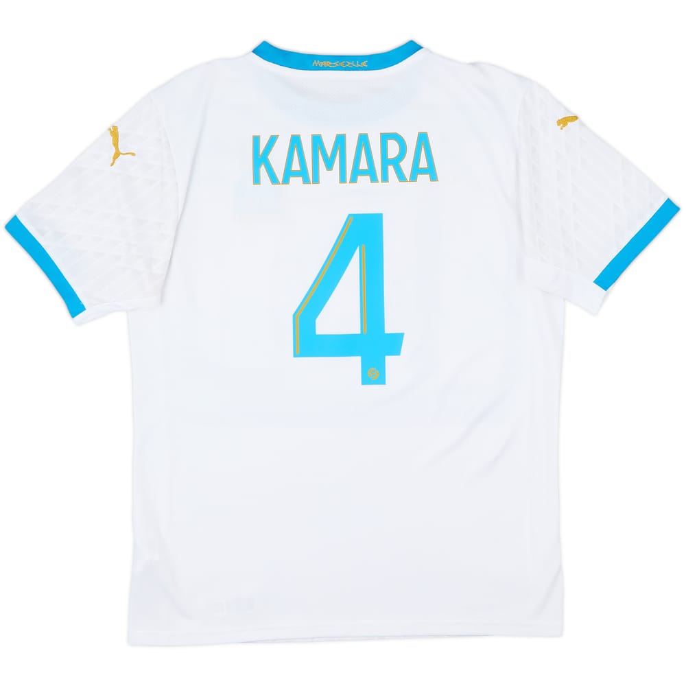 2020-21 Olympique Marseille Home Shirt Kamara #4 - 10/10 - (M)
