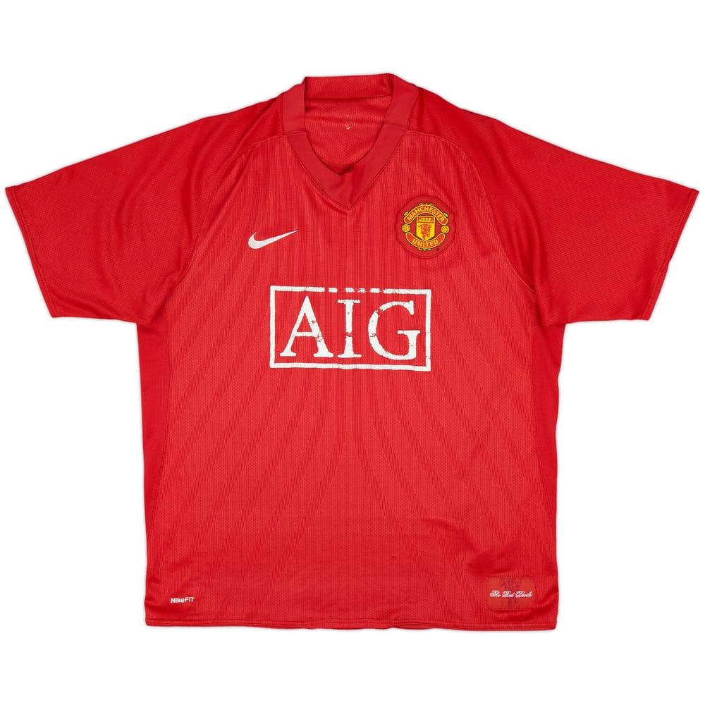 2007-09 Manchester United Home Shirt - 4/10 - (L)