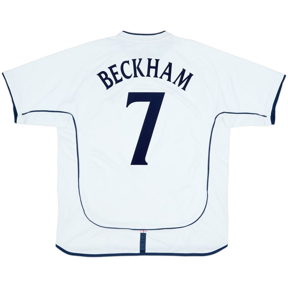2001-03 England Home Shirt Beckham #7 - 6/10 - (XXL)