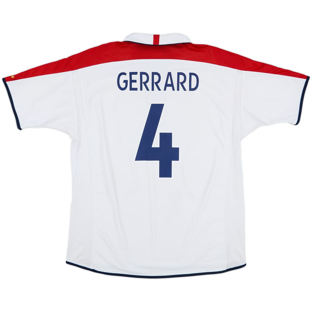 2003-05 England Home Shirt Gerrard #4 - 6/10 - (XXL)
