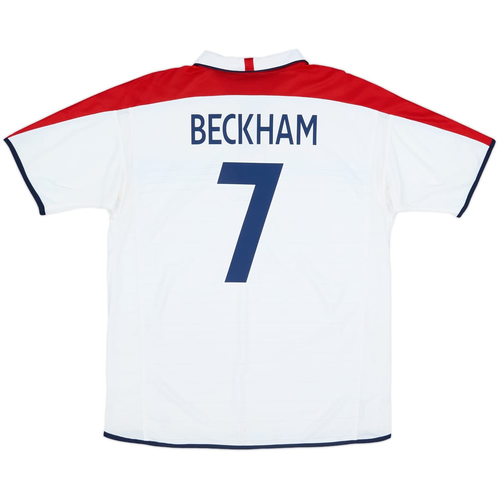 2003-05 England Home Shirt Beckham #7 - 6/10 - (XL)