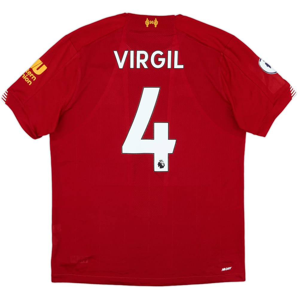 2019-20 Liverpool Home Shirt Virgil #4 - 8/10 - (M)