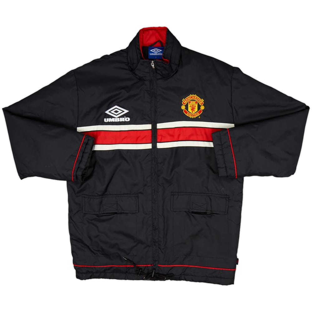 1998-99 Manchester United Umbro Padded Bench Coat - 8/10 - (S)