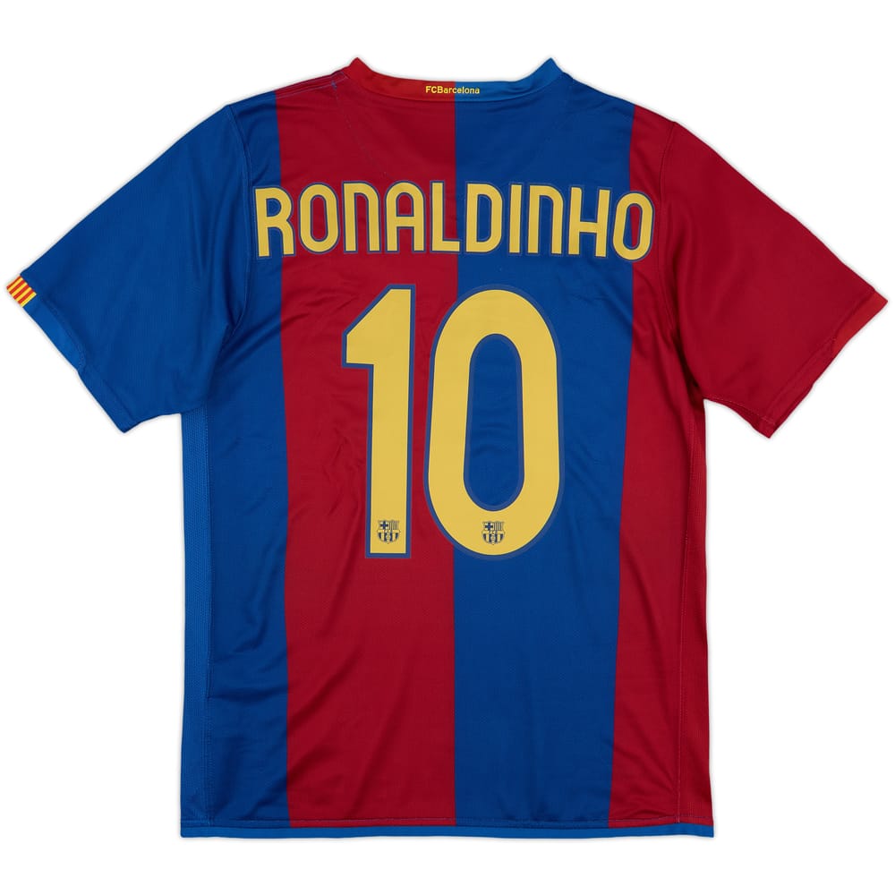 2006-07 Barcelona Home Shirt Ronaldinho #10 - 9/10 - (S)