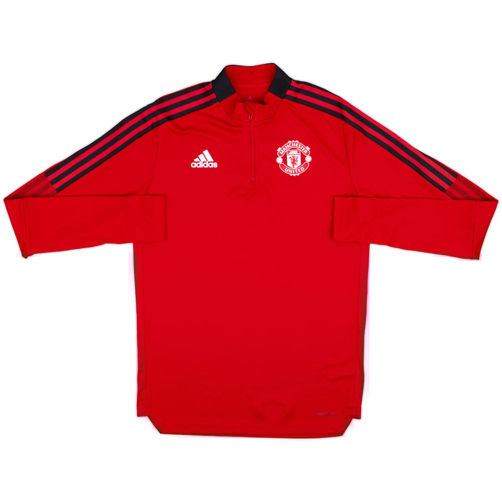 2022-23 Manchester United adidas 1/4 Zip Drill Top - 7/10 - (M)