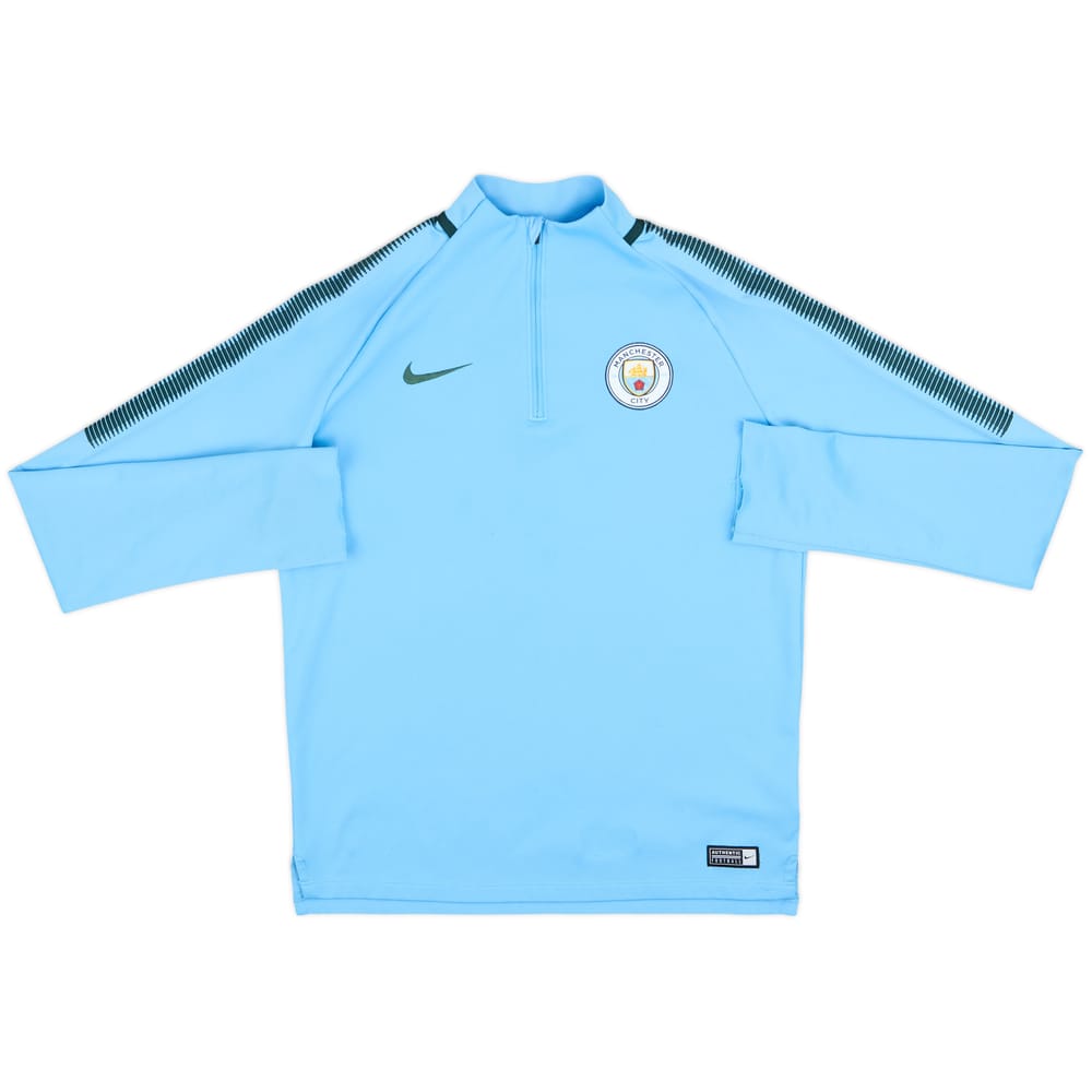 2017-18 Manchester City Nike 1/4 Zip Drill Top - 7/10 - (XL.Boys)