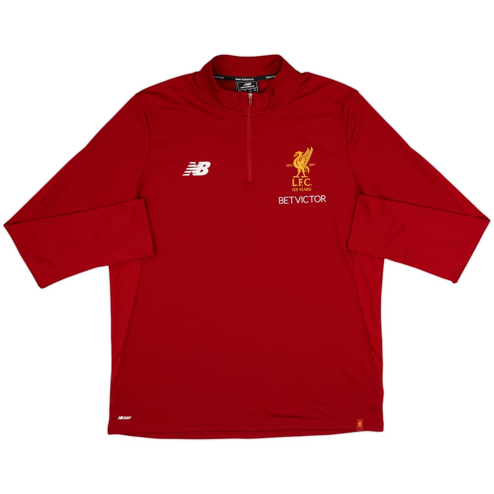 2017-18 Liverpool New Balance 1/4 Zip Drill Top - 8/10 - (XXL)