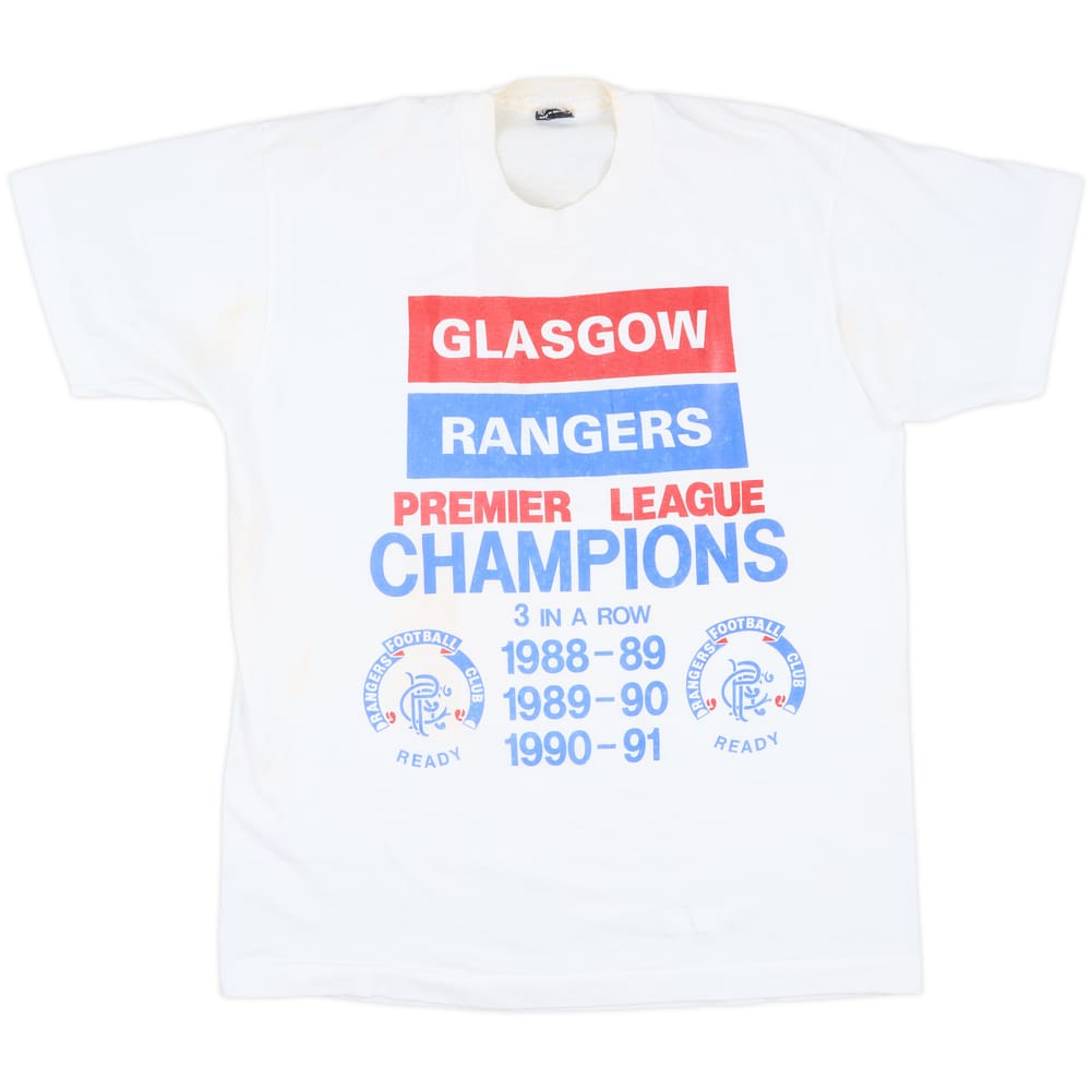 1990-91 Rangers Fan Tee - 6/10 - (XL)