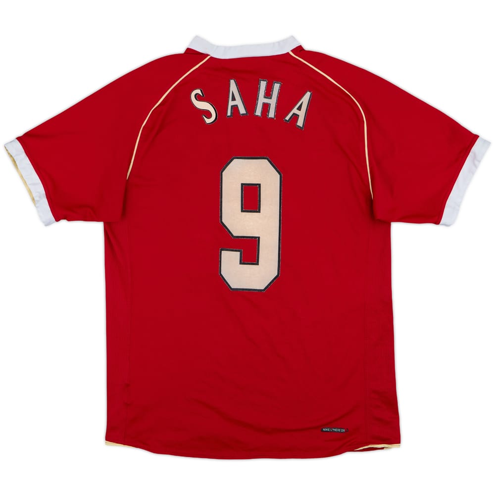 2006-07 Manchester United Home Shirt Saha #9 - 5/10 - (S)