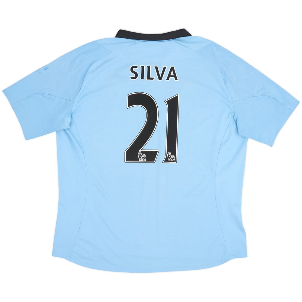 2012-13 Manchester City Home Shirt Silva #21 - 7/10 - (XXL)
