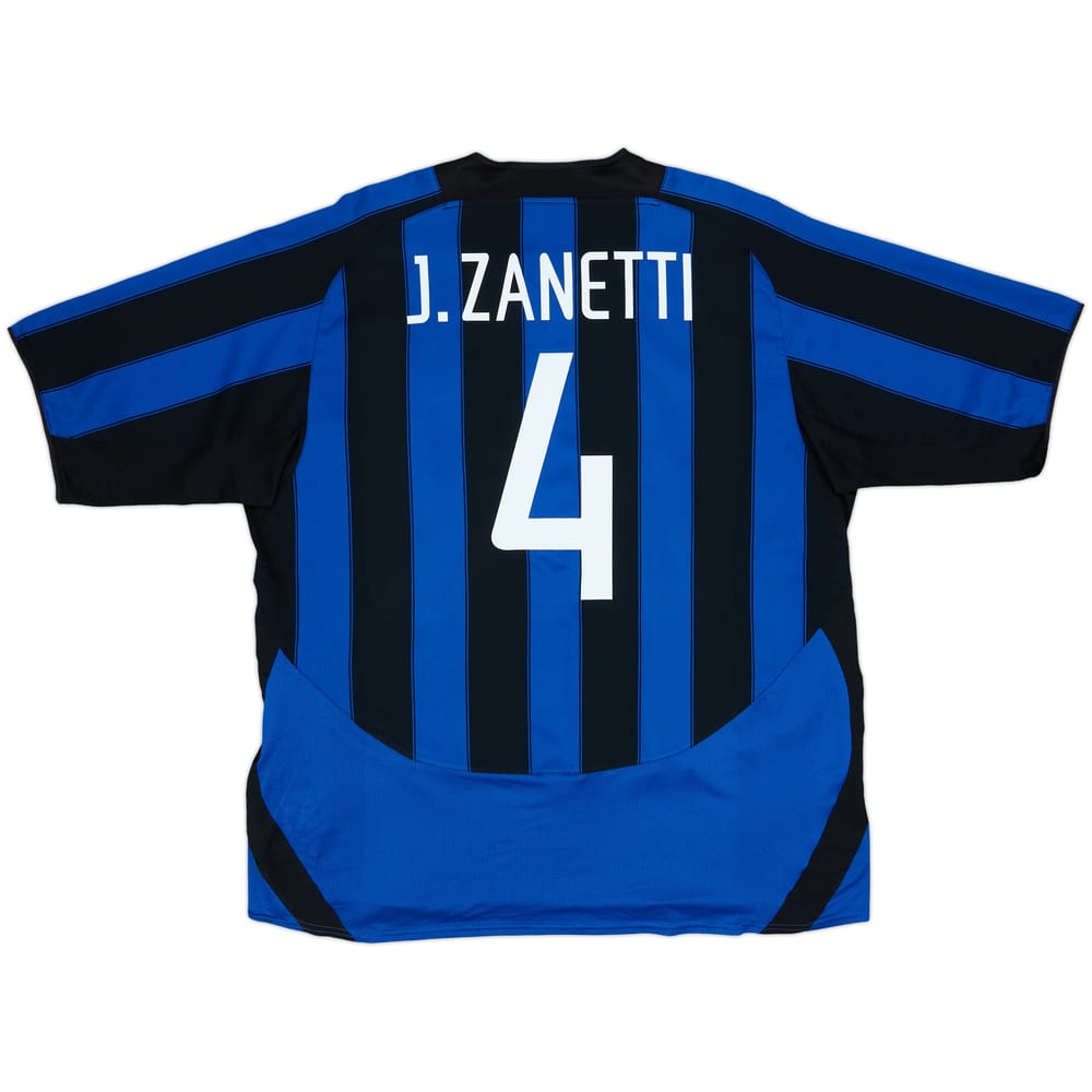 2003-04 Inter Milan Home Shirt J.Zanetti #4 - 7/10 - (XXL)