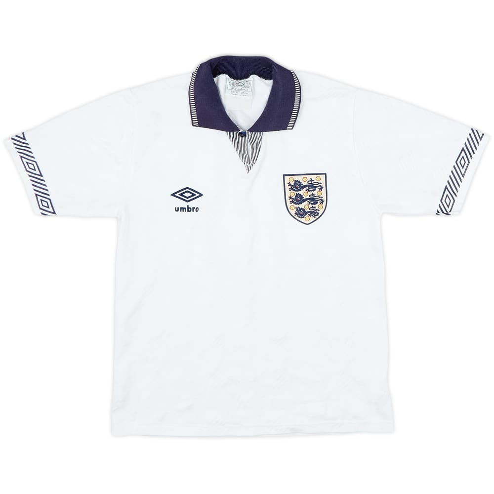1990-92 England Home Shirt - 8/10 - (M.Boys)