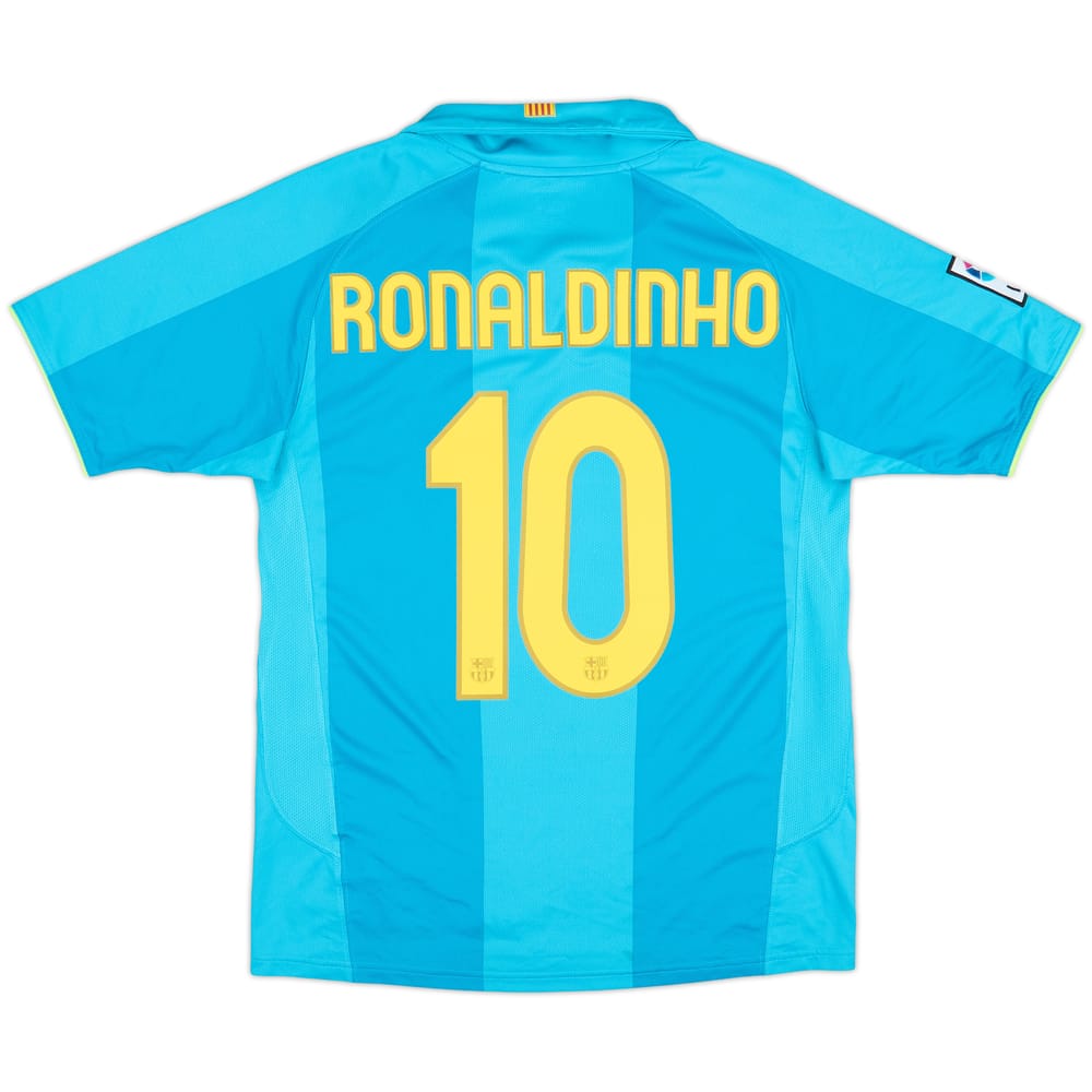 2007-09 Barcelona Away Shirt Ronaldinho #10 - 8/10 - (S)