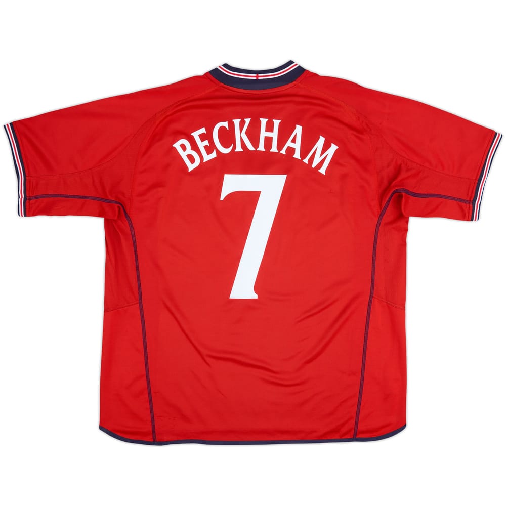 2002-04 England Away Shirt Beckham #7 - 6/10 - (XXL)