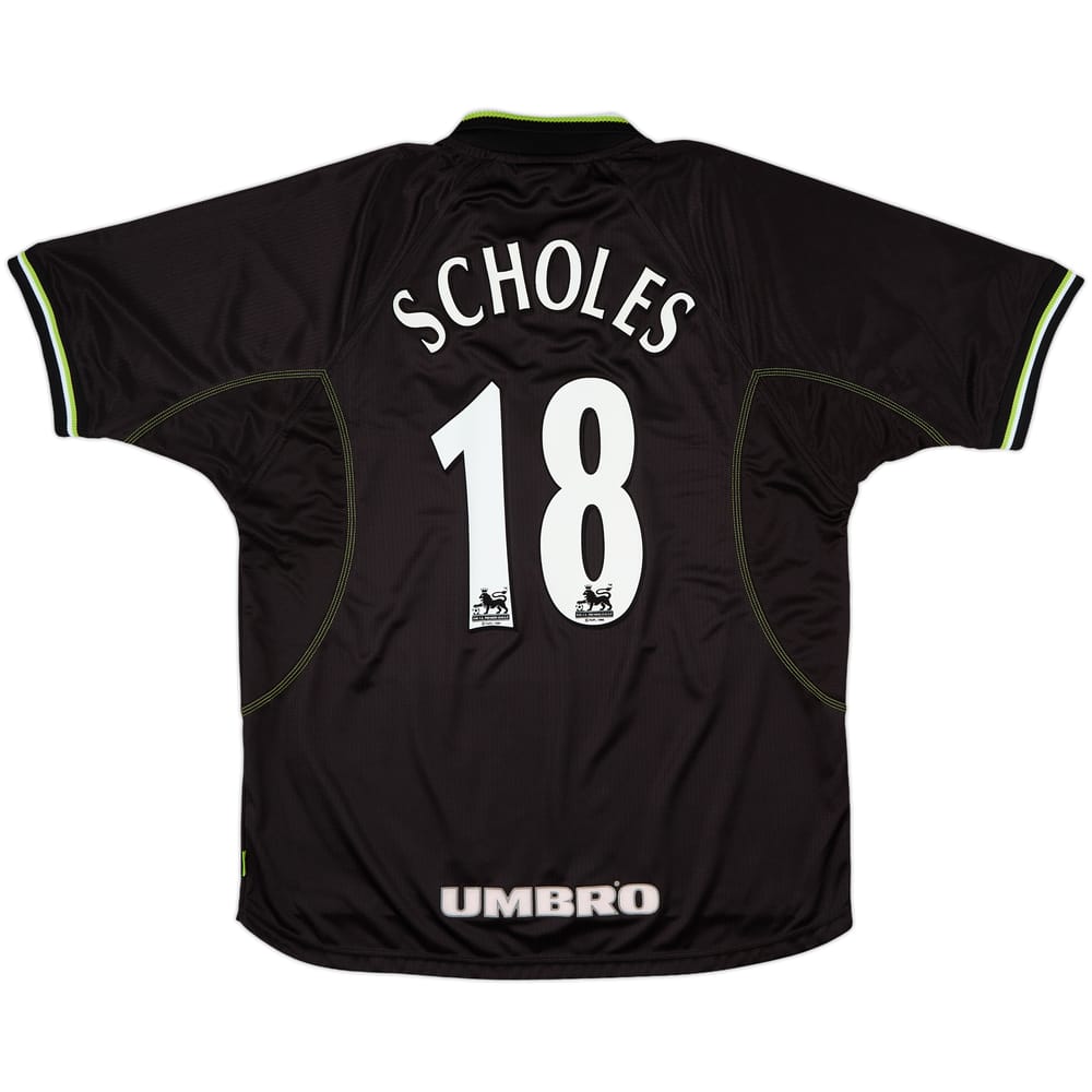 1998-99 Manchester United Third Shirt Scholes #18 - 5/10 - (XXL)