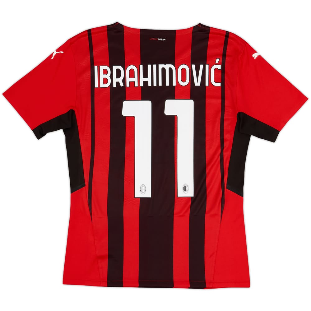 2021-22 AC Milan Home Shirt Ibrahimovic #11 - 10/10 - (Women's M)