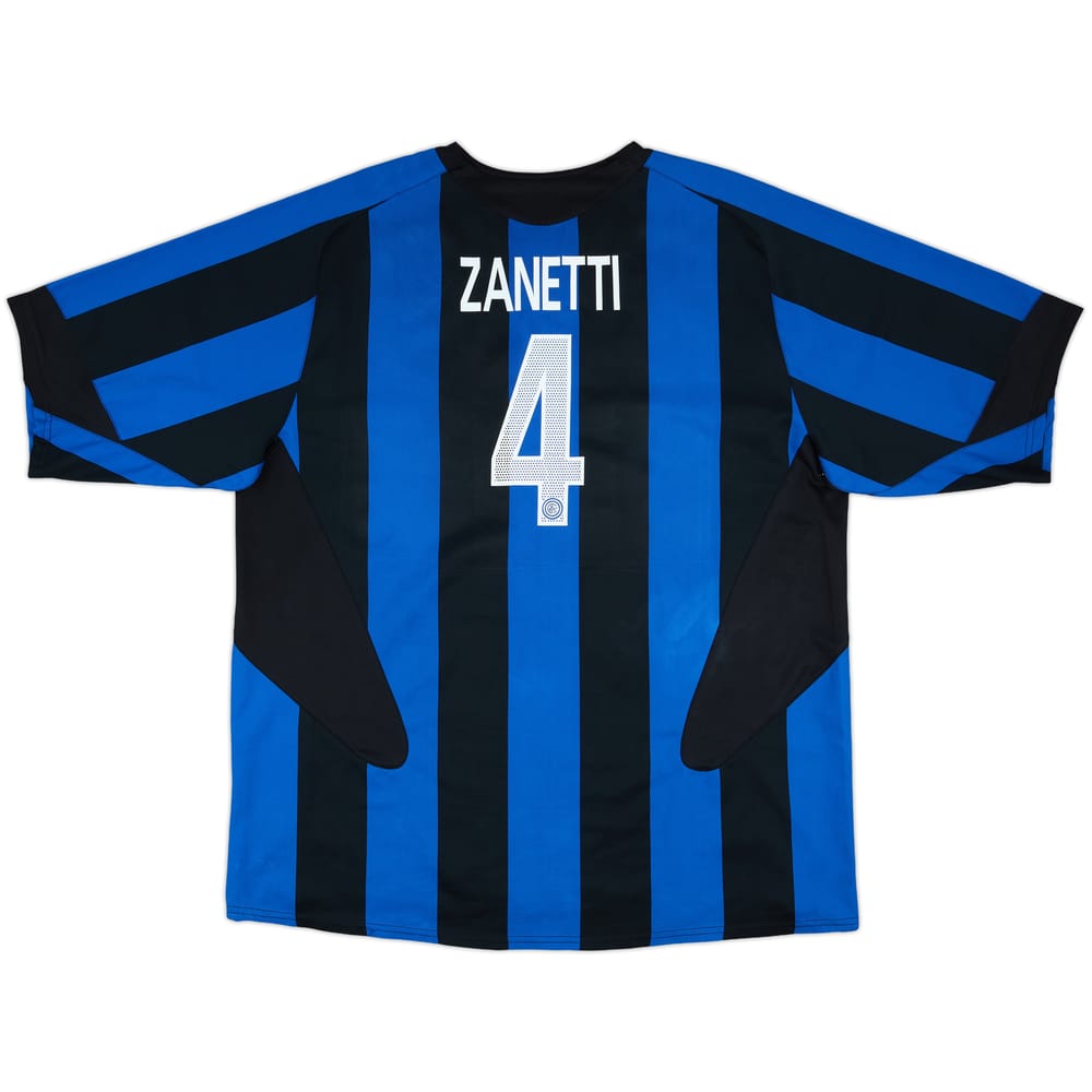 2005-06 Inter Milan Home Shirt Zanetti #4 - 9/10 - (XXL)