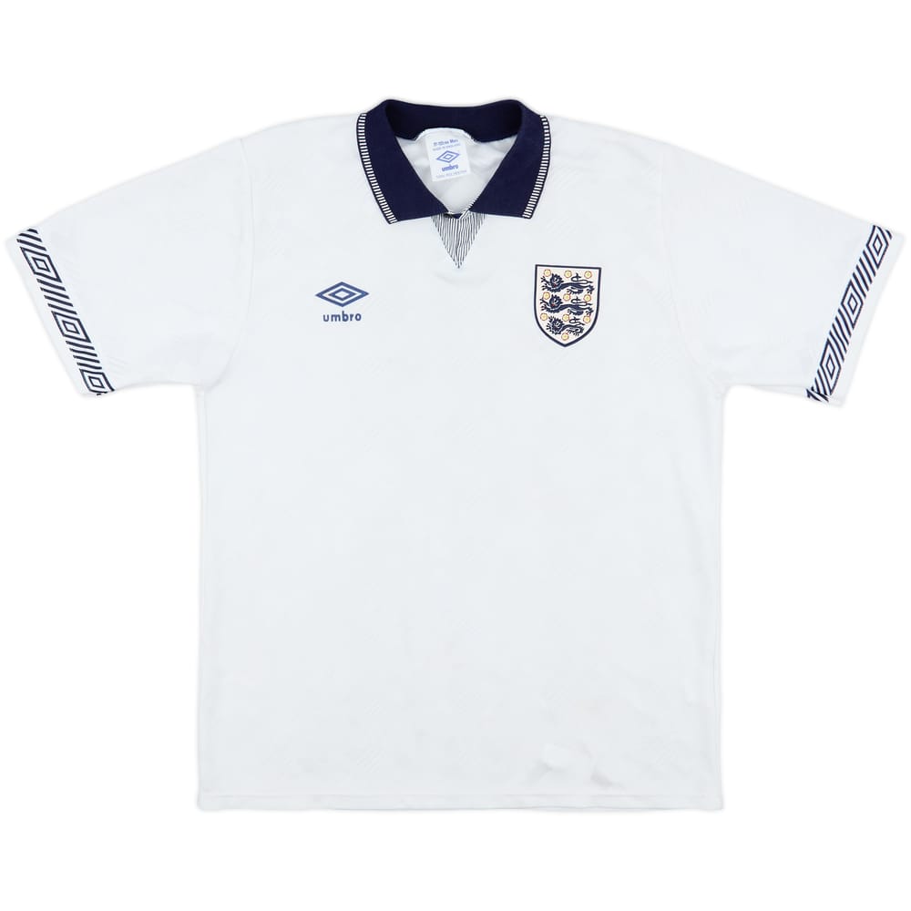 1990-92 England Home Shirt - 8/10 - (M)