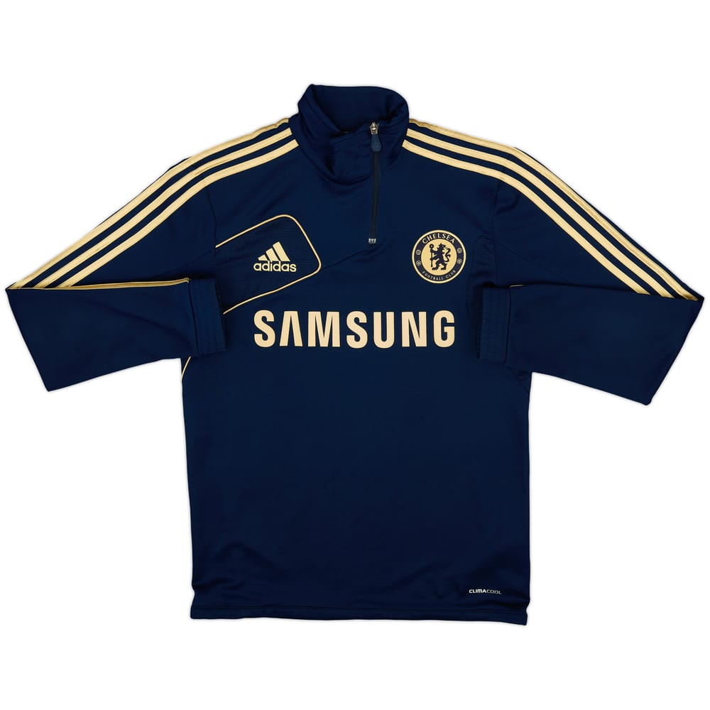 2012-13 Chelsea adidas 1/4 Zip Sweat Top - 9/10 - (S)