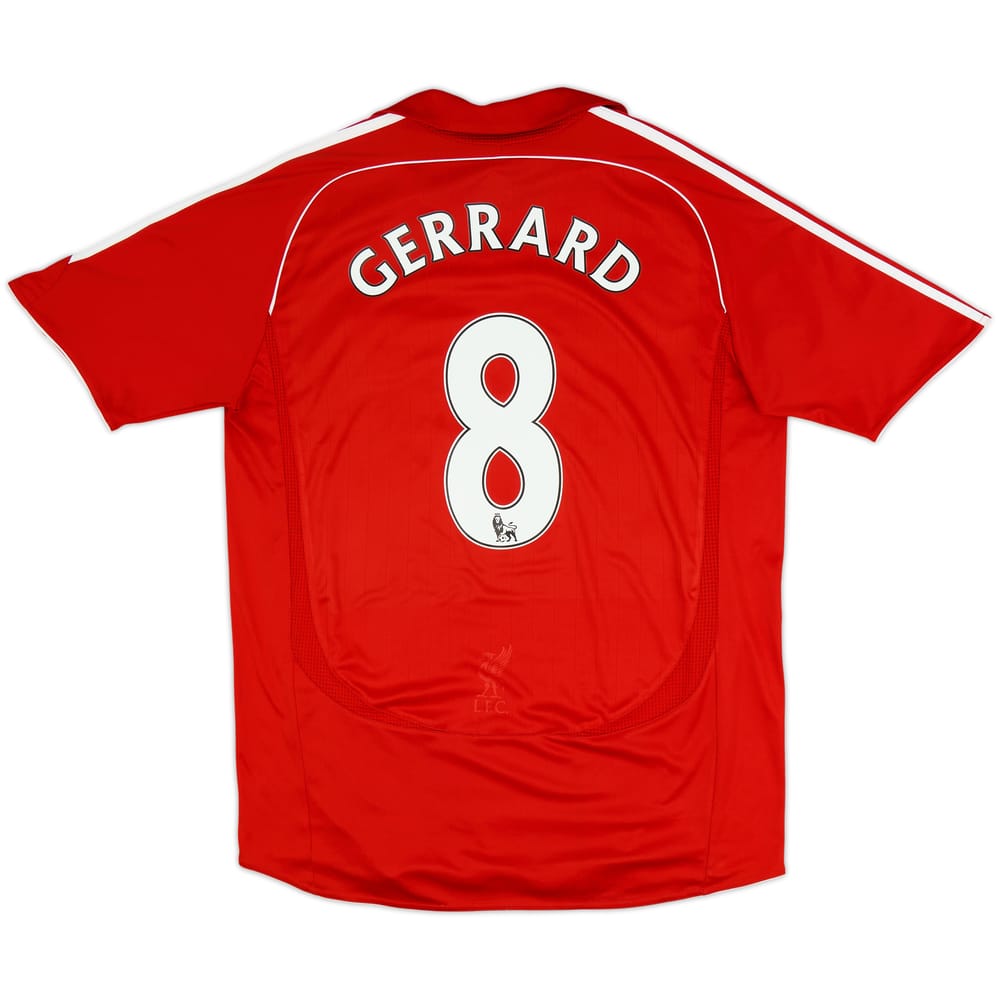 2006-08 Liverpool Home Shirt Gerrard #8 - 7/10 - (L)