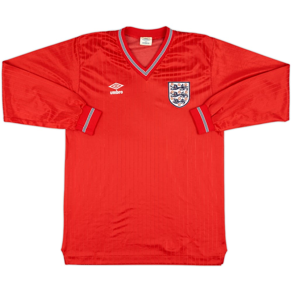 1984-87 England Away L/S Shirt #7 - 8/10 - (L)