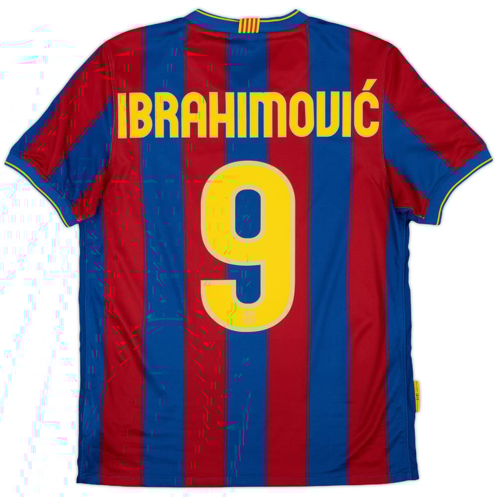 2009-10 Barcelona Home Shirt Ibrahimovic #9 - 8/10 - (S)