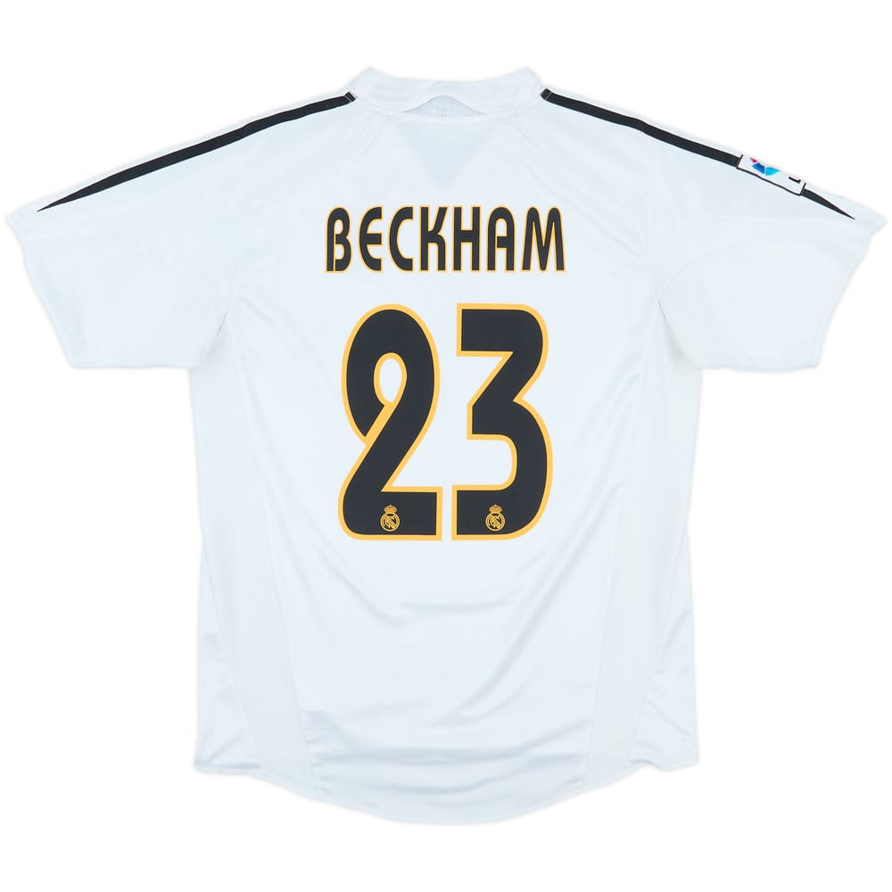 2004-05 Real Madrid Home Shirt Beckham #23 - 6/10 - (XL.Boys)