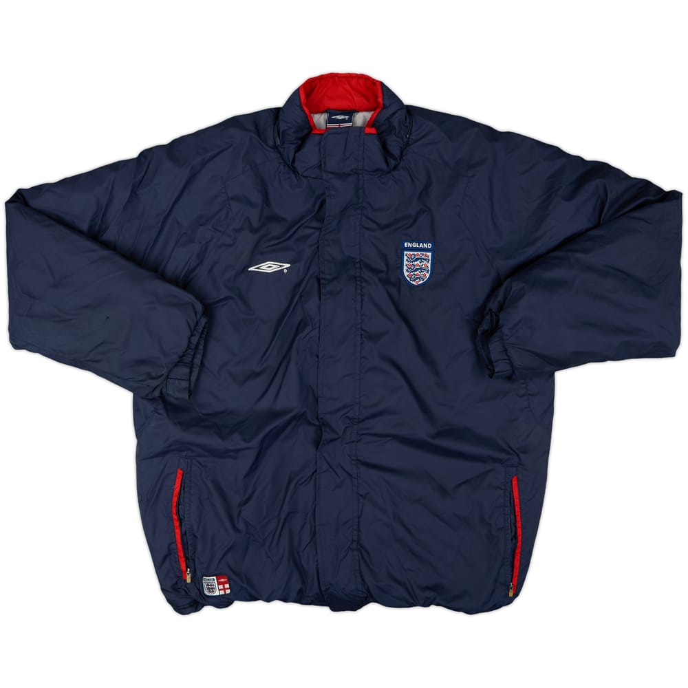 2007-08 England Umbro Hooded Padded Bench Coat - 6/10 - (L)