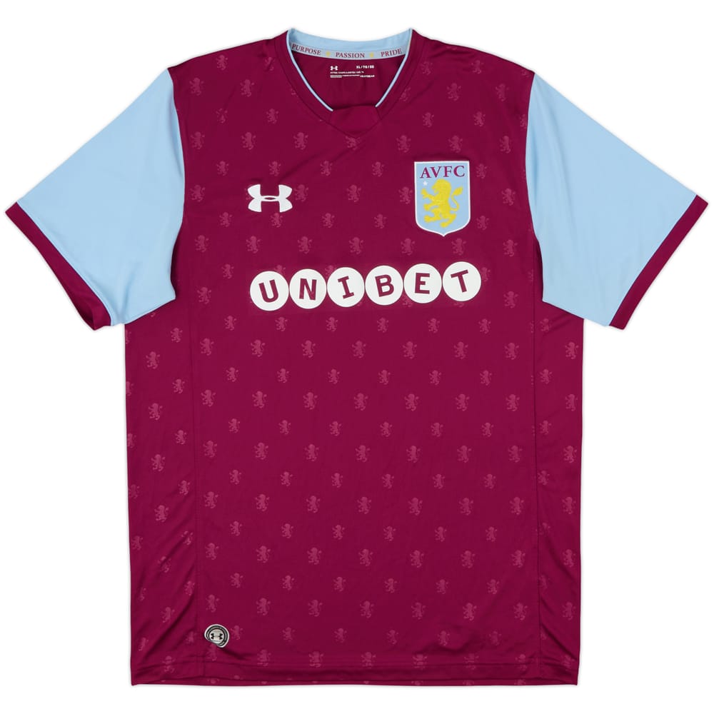 2017-18 Aston Villa Home Shirt - 8/10 - (XL)