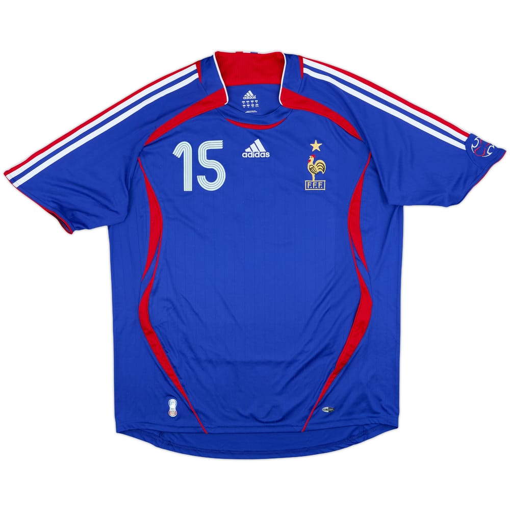 2006-07 France Home Shirt #15 - 7/10 - (XL)