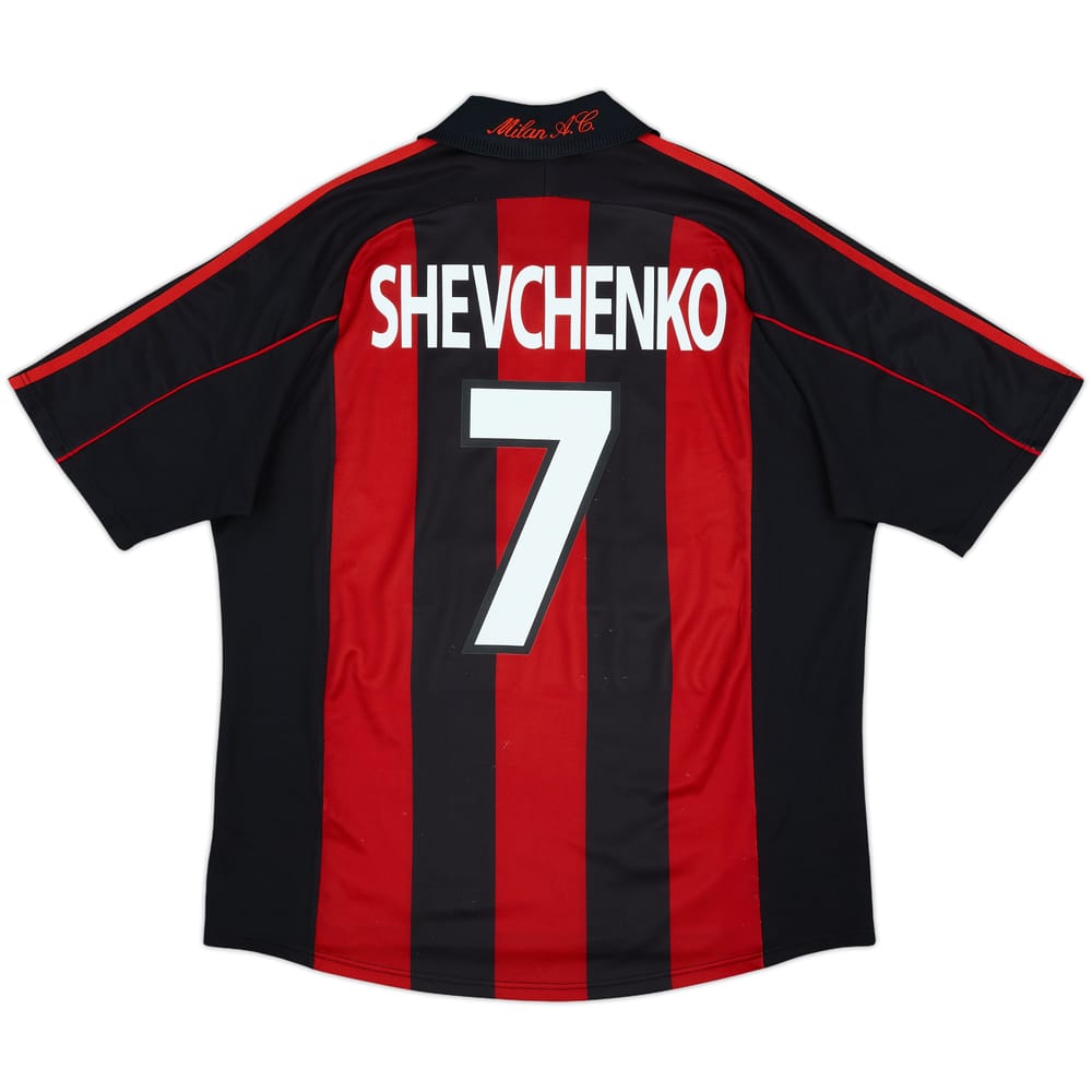 2000-02 AC Milan Home Shirt Shevchenko #7 - 6/10 - (XL)