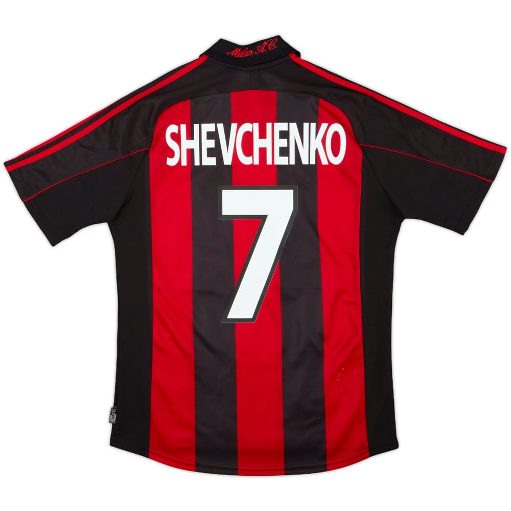 2000-02 AC Milan Home Shirt Shevchenko #7 - 8/10 - (M)
