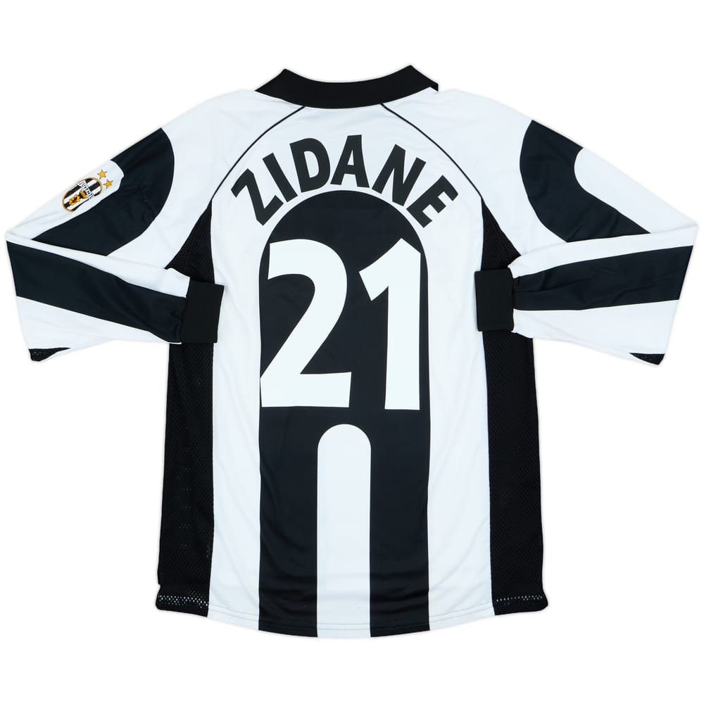 1997-98 Juventus Centenary Home L/S Shirt Zidane #21 - 8/10 - (L)