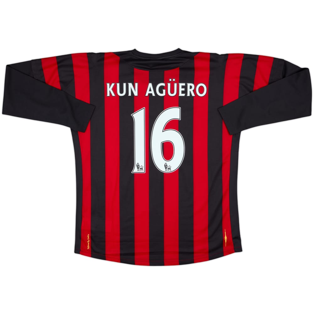 2011-12 Manchester City Away L/S Shirt Kun Aguero #16 (L)