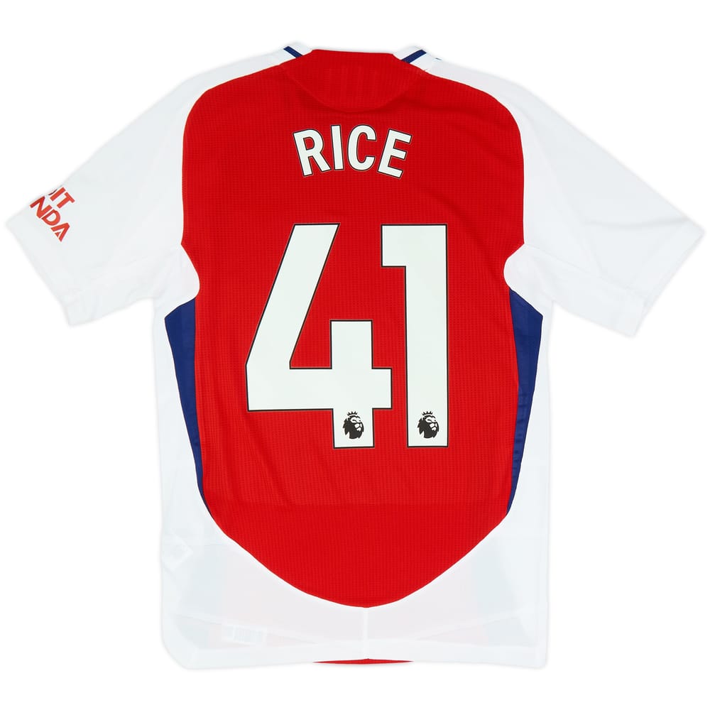 2024-25 Arsenal Authentic Home Shirt Rice #41 (S)