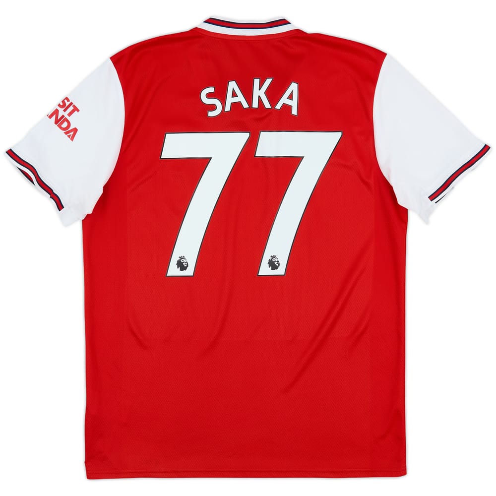 2019-20 Arsenal Home Shirt Saka #77 - 7/10 - (M)