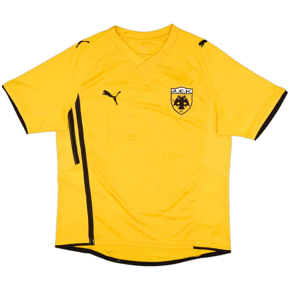 2009-10 AEK Athens Home Shirt - 5/10 - (L)